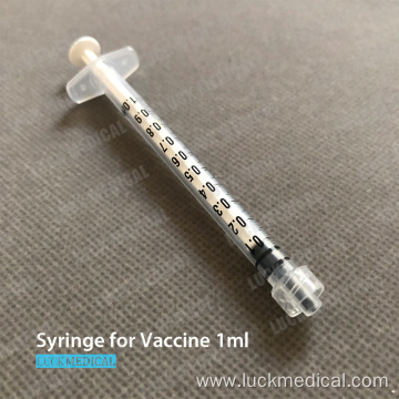 1ml Vaccine Syringe Without Needle Luer Lock